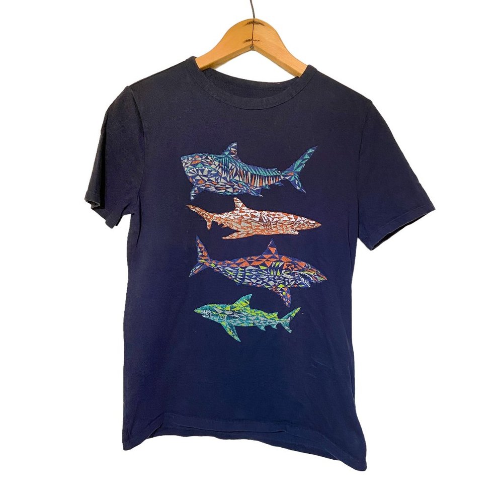 Gap Boys Kids Navy Graphic Shark T-shirt XXL